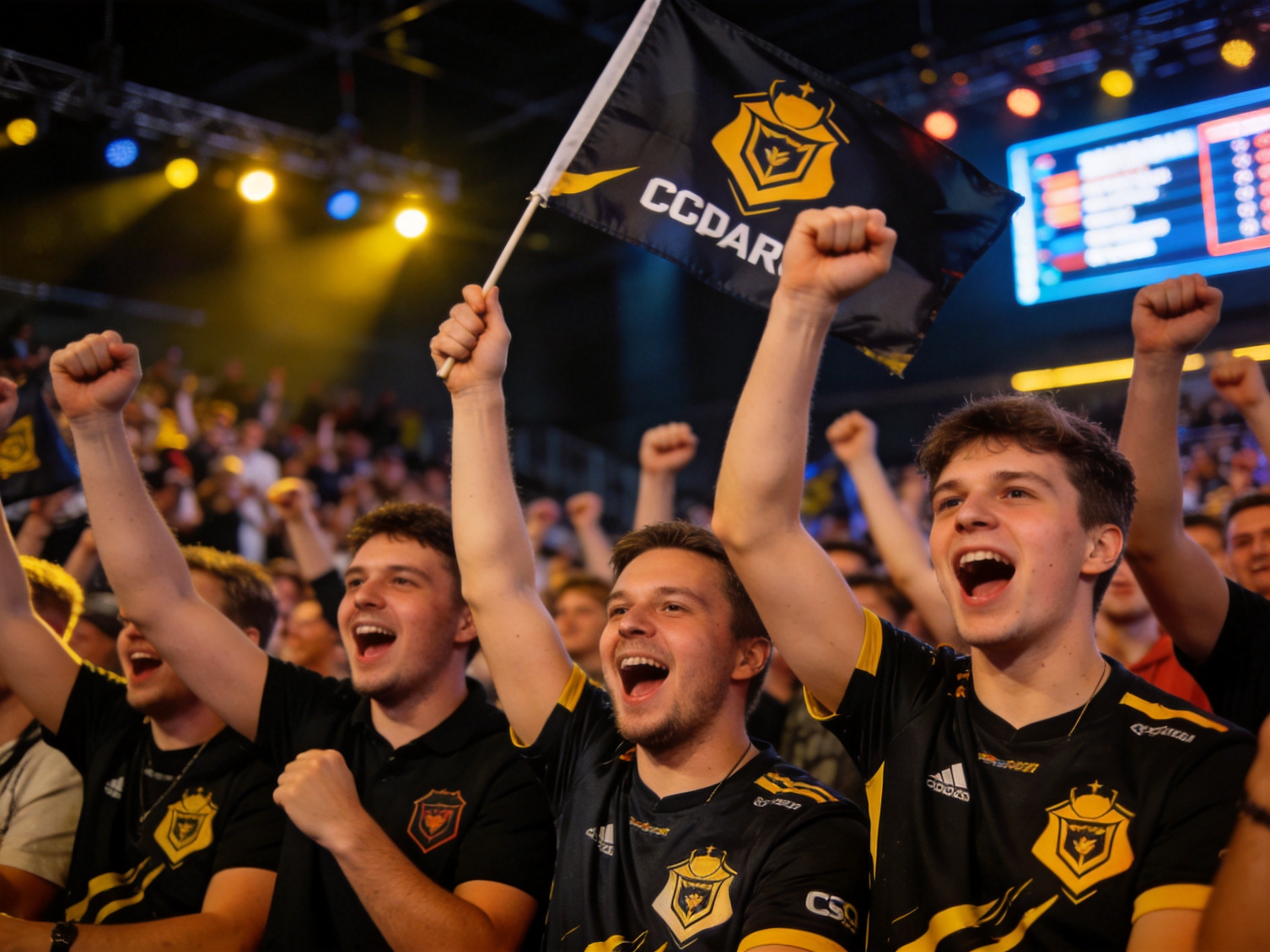 CSGO Major赛事现场观众欢呼庆祝